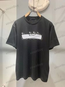 Xinxinbuy Men designer tee t shirt 23SS Cycling Sports Letter Patch kortärmad bomullskvinnor vit svart xs-2xl