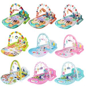 Zagraj w Maty 25 Style Baby Music Rack Play Mat Dywet z klawiaturą fortepianową Kids Infant Playmat Gym Crawling Activing Toys na 0-24 230227