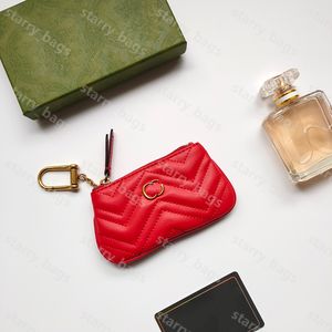 Canvas Key Pouch Brand Luxury Designer Coin Purse Letter Zipper Bag G Keychain Wallet Cow Leather Desigenrs Bags For Men Womens Wallets