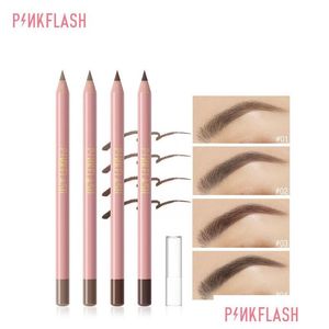 الحواجب معززات Pinkflash مقاومة للماء الخشب متين ناعم كحل ناعم طويل مضاد للأشكال.