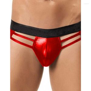 Underpants Wet Look männliche Unterwäsche Boxer kurze Herren sexy schwule erotische Höschen Plus Größe Sissy Backless Slips Dessous Dessous