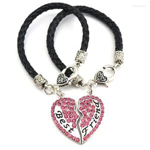 Charm Bracelets Women Bracelet Heart Shape Sparkling Crystals Mother Daughter And Friend Great Birthday Gift Choose Drop