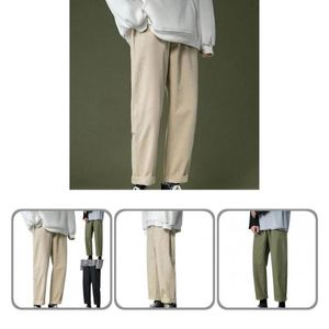 Men's Pants Ankle Length Stylish Casual Autumn Trousers Young Student All Match For Dating