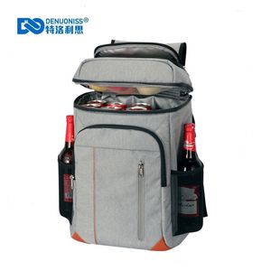 Ice PacksIsothermic Bags DENUONISS 22L Cooler Bag 100% Leakpoof Large Insulated Bag Outdoor Picnic Beach Thermal Bag Cooler Car Refrigerator For Food 230228
