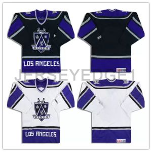 2023 Personalizado Vintage 1999-02 LA KINGS 20 Luc Robitaille CCM JERSEY 4 Rob Blake Home Away Preto Branco Hóquei Jerseys Qualquer Nome Número Costurado S-5XL