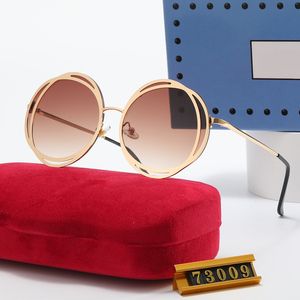 Luxus-Modedesigner-Sonnenbrille für Herren und Damen, Metall, runder Rahmen, Sonnenbrille, Damen-Buchstabe G, Sonnenbrille, Sportglas, UV400-Brille, 2302284BF