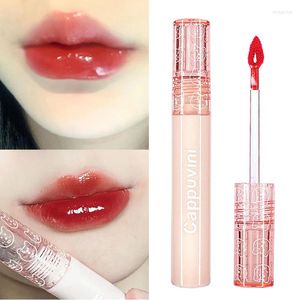 Espelho de brilho labial Cherry Cherry Pink Batom de batom à prova d'água Longa maquiagem duradoura Beleza hidratante Clear TINT