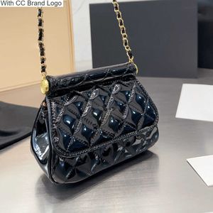 CC Brand Cross Body Womens Mini błyszczące worki worki Patent skórzane matelasse złoto sprzętowe portfele obiadowe francuskie projektanty Torebki na zewnątrz Krzyż powinien