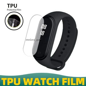 Protective Film TPU HD ExplosionProof Soft Film Screen Protector NOT Tempered Glass For Xiaomi Mi Band 5 6 7 Pro watch color 2