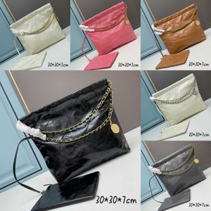 5A22S 22Bag Große Tragetasche Damen Handtasche Taschen Damen Handtaschen Echtes Leder 8 Farben Gesteppte 33cm Gold Silber Hardware Einkaufstasche