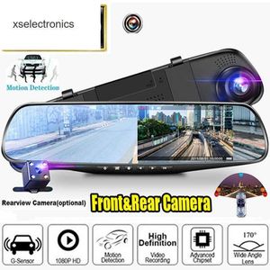 Uppdatera bilens bakre spegel DVR 1080p Dual Lens Driving Video Recorder Rearview Dash Camera 4.3/2.8IC CAR Electronics Accessories Car DVR