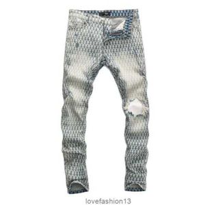 Designer Madewell Jeans Mens denim broderi byxor mode hål byxa oss storlek 28-40 hiphop orolig 2024 ny stil sprickhål märke