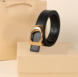 Designer Belt Black Mens Belt Vintage Gold Plated Letter Buckle 3cm bredd Casual bekväm ceinture Solid Color The Midje justerbara klassiska kvinnors bälte PJ043 C23