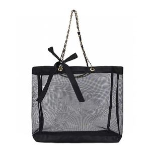 Mesh Handbag Designer Totes Handbags Purse for Women Clear Purses Nylon Cheap Hand Bag Ladies Tote Handbags Female RuanC012