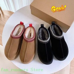 Australia Cotton Mini Slippers fur slipper Leather Bag Head Pull Designer Slides Winter Lazy Shoes Lovers Scuffs Mens Womens Loafer Bonstons