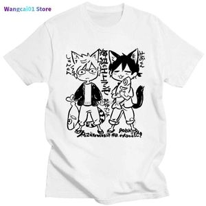 Męskie koszulki Umibe No Etranger Hashimoto Shun i Chihana Mio Japońskie komiksy Simp Summer Wild Loose 100% Cotton S T-shirt 0228H23