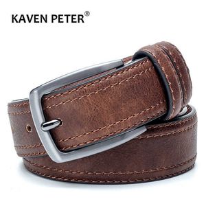 Belts Men Vintage Belts For Jeans Luxury Split Leather Belt Men Famous Belt For Man Designer Belts With Vintage Style Z0228