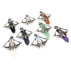 Fashion Love Cupid's Arrow Pendant Jewelry Natural Stone Crystal For Making Necklace Bracelet Accessories