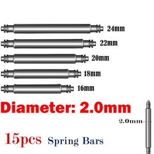 Perno cinturino per orologio Diametro 2,0 mm Barretta a molla Accessori per orologio Parte Perni di collegamento con asta a molla in acciaio inossidabile 16mm 20mm 22mm Larghezza