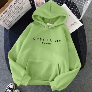 Womens Hoodies Sweatshirts Streetwear Letter Printed Women Sweatshirt Autumn Winter Long Sleeve Harajuku Pullovers Hooded Sweater sudadera mujer 230227