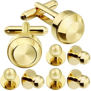 Cuff Links Hawson Metal Cufflinks e Studs Set for Men Simple Ball Tuxedo Camisa Moda Menina Jóias Presentes de Jóias 230228