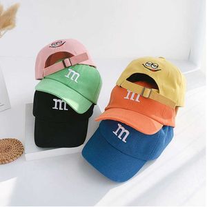 Ball Caps Autumn Winter Warm Baseball Cap Children's Hat for Lovely Baby Cotton Breathable Kids Hats M Letter Embroidered Girl Boy Caps L230228