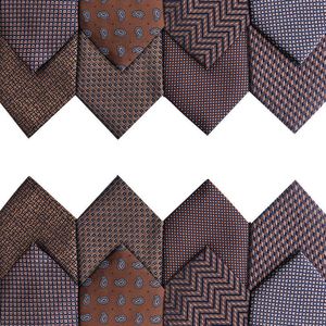 Neck Ties New Design Brown Ties For Men Classic Striped Floral Necktie Polyester Shirt Accessories Daily Wear Cravat Wedding Party Gravata J230227