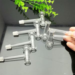 Accessori per fumatori Nuovo fornello in vetro ad angolo retto a forma di T Grande tubo per bruciatore a olio in vetro Pyrex Tubo per acqua in vetro spesso per piattaforme petrolifere