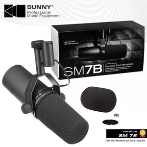 Microphones Cardioid Dynamic SM7B 7B Studioライブステージ記録用の選択可能な周波数応答ポッドキャスティング230227