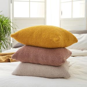 Pillow Case Product Simple Cushion Cover Solid Color Modern Knitting Waist Sofa Bedside Home Decor Soft Throw