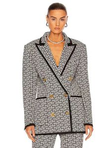 Womens Suits Blazers Tide Marka Retro Moda Tasarımcısı Presbyopic Labirent Serisi Takım Ceket Aslan Çift Kırıltık İnce Plus Boy Boyu Kadın Giyim Üstleri A1581