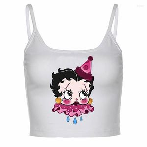 Kadın Tankları Sevimli Üstler Y2K Aksesuarları T Shirt Üst Crop Seksi Bluz Moda Gotik Vintage Harajuku