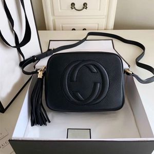 Top-Qualität Designer Damen Handtaschen Leder Umhängetasche Soho Disco Umhängetasche mit Fransen Messenger Bags Geldbörse Brieftasche 22 cm 308364