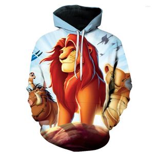 Erkek Hoodies Harajuku Galaxy 3D Baskılı Grafik Aslan Sweatshirts Kadın Moda Çizgi Sweatshirt Zarif Kapşonlu