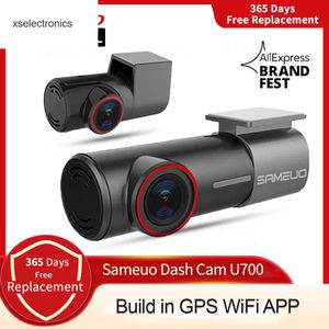 Uppdatera Dash Cam Front and Brab 1944p bil DVR Camera Dash Auto Video Recorder Dashcam Night Vision App 24h Parkeringsbil Kamera för bilar Bil DVR