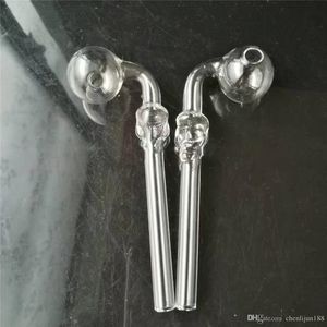 Transparent bones long curved pot Wholesale Glass Bongs Accessories, Glass Water Pipe Smoking
