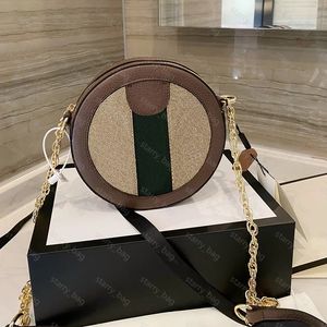 Luxury Designer Bag Fashion Round Cake Shouder Bags Women Leather Canvas Splicing Handbag Purse Letters Crossbosy Bag G Small Purse Pochette