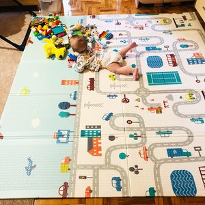 Играть в коврик XPE Baby Play Mat 180*120 млн складываемых детей, ползающих маты для детских декора в тренажерном зале.