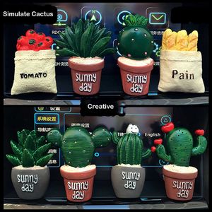 Interiördekorationer harts Cactus Car Conditioning Vent Parfym Clip Creative Cute Air Freshener Fragrance Solid Balm Decoration Ornament R230228