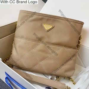 CC Brand Hobo Vintage Women Zipper Hobo Bags with Chain Enameled Metal Triangle Designer Handbags Shoulder Strap Crossbody Metal Hardware Sacoche Pouches Luxury