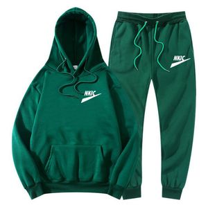 Męskie damskie marki zielony dres Jogger odzież sportowa swetry na co dzień spodnie dresowe Streetwear sweter sportowy garnitur zestawy dla mężczyzn Plus rozmiar S-3XL