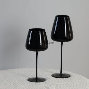 Tumblers Black Magic Moment Ultra Fine Tall Goblet Pure Crystal Glass Red Wine Home Decoration 230228