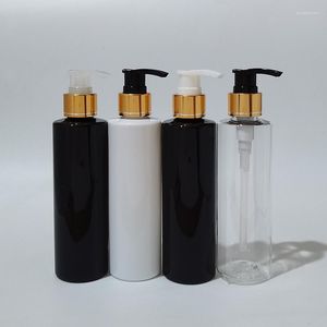 Garrafas de armazenamento 30pcs 200ml vazio de pet -ouro de alumínio Bomba de parafuso de alumínio