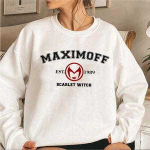 Kadınlar İki Parçalı Pantolon Wanda Maximoff 1989 Sweatshirt Scarlet Cadı Hoodies Vizyon TV Serisi Sweatshirts Unisex Harajuku Hoodie Top Girt Fan 230227