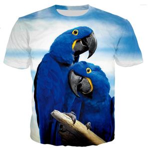 Męskie koszulki Parrot Parrot Shirt Men/Women 3D Printed T-shirts Casual Harajuku w stylu Tshirt Tshirt Tops