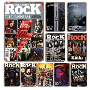 Vintage Rock Music Tin Sign Retro Rock Band Poster Metal Plate Decorativo Placas Bar Man Cave Quarto Home Decoração Personalizada Acessórios Tamanho 30x20cm W02