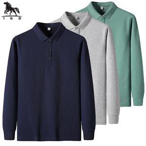 Polo uomo polo uomo autunno Polo uomo manica lunga tinta unita alta qualità manica lunga uomo business polo casual 8891 230228