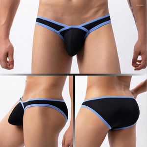 Underpants Sexy Men Brief Man Holes Underwear Cock Big Penis Pouch Lingerie Breathable Solid Mens Panties Hombre Bikini Gay