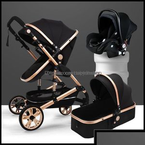 Strollers Baby Kids Maternity Luxury Stroller High Landview 3 In 1 Portable Pushchair Pram Comfort For Born Drop Dhn96
