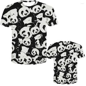 Magliette da uomo 2023 Estate Bambini 3d Anime T-shirt Bambini Animale adorabile Panda Stampato Camicia Ragazzi Ragazze Moda Magliette Top